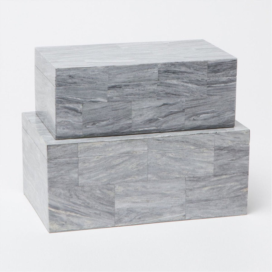 Made Goods Bacall Gray Stone Box, 2-Piece Set