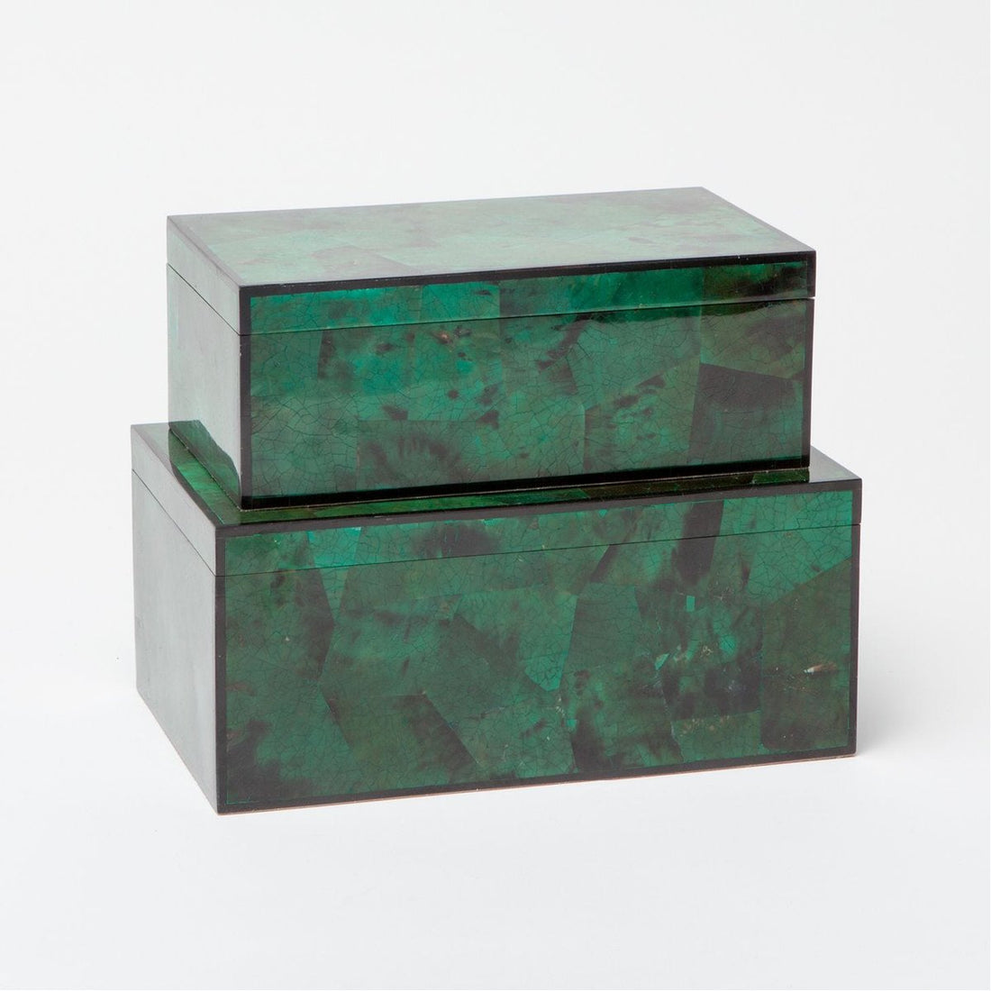 Made Goods Brielle Green Shell Box, 2-Piece Set