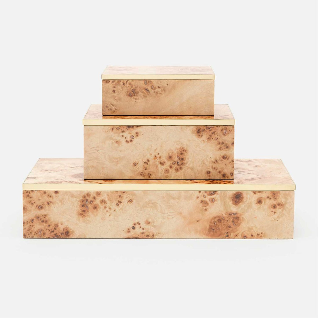 Made Goods Fabron Mapa Veneer Box, 3-Piece Set