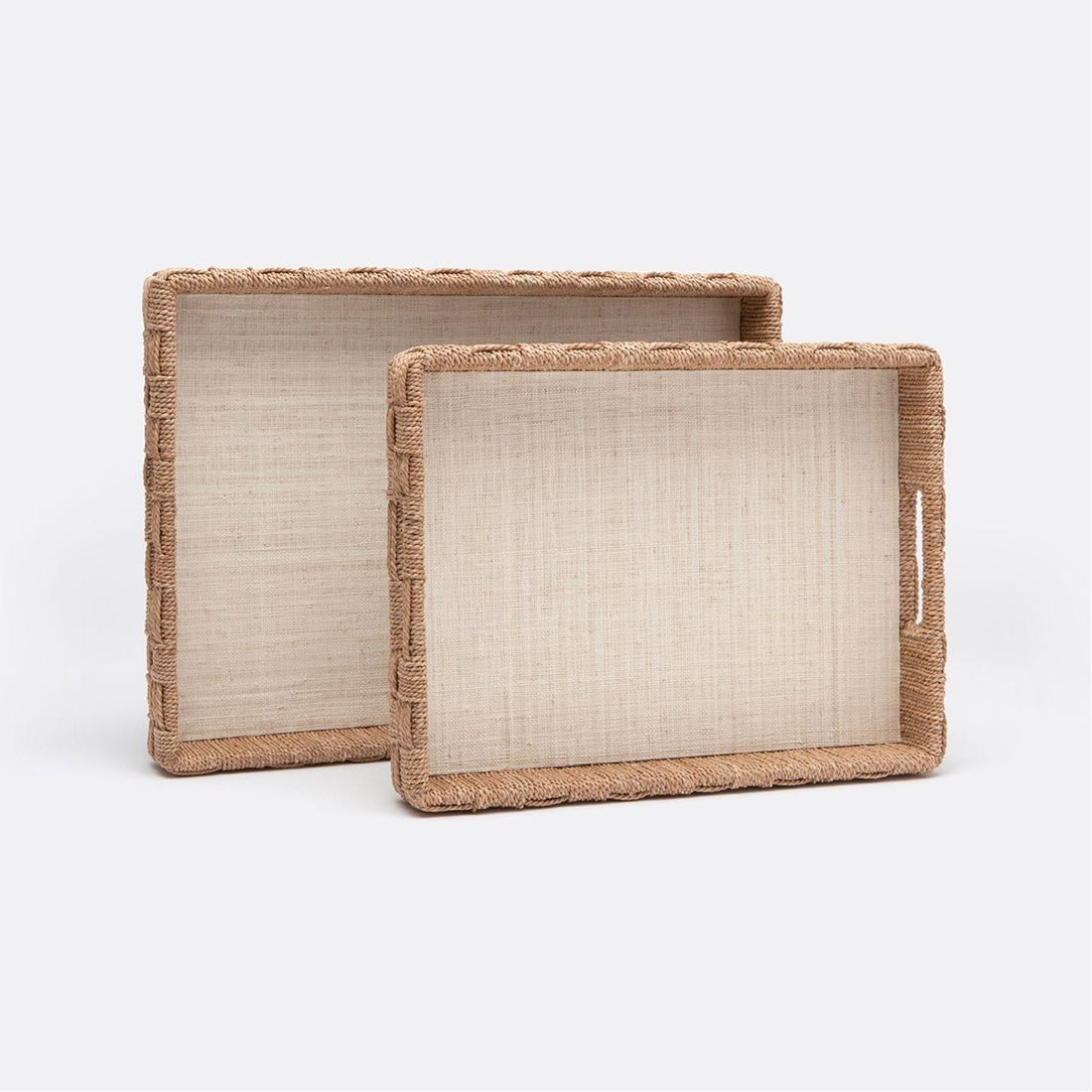 Made Goods Heather Natural Rope Tray, 2-Piece Set