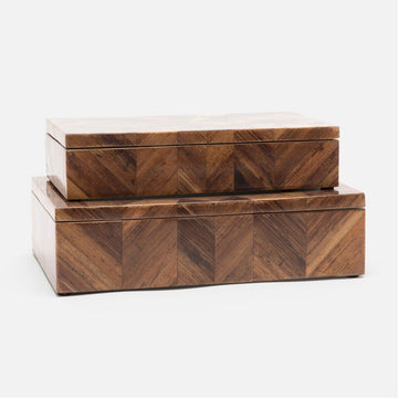 Made Goods Jada Natural Banana Bark Box, 2-Piece Set