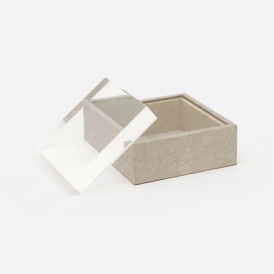 Made Goods Jasen Realistic Faux Shagreen Square Box, Set of 2