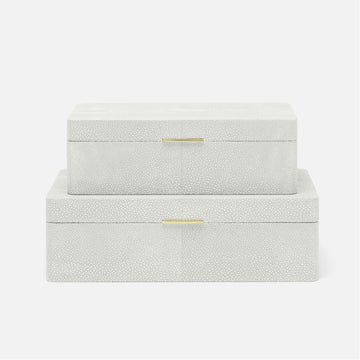 Made Goods Kiraz Faux Shagreen Box, 2-Piece Set