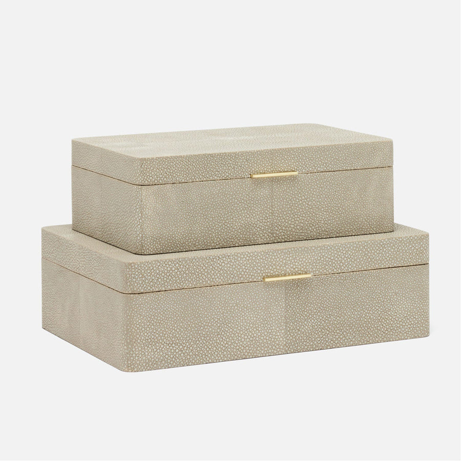 Made Goods Kiraz Faux Shagreen Box, 2-Piece Set