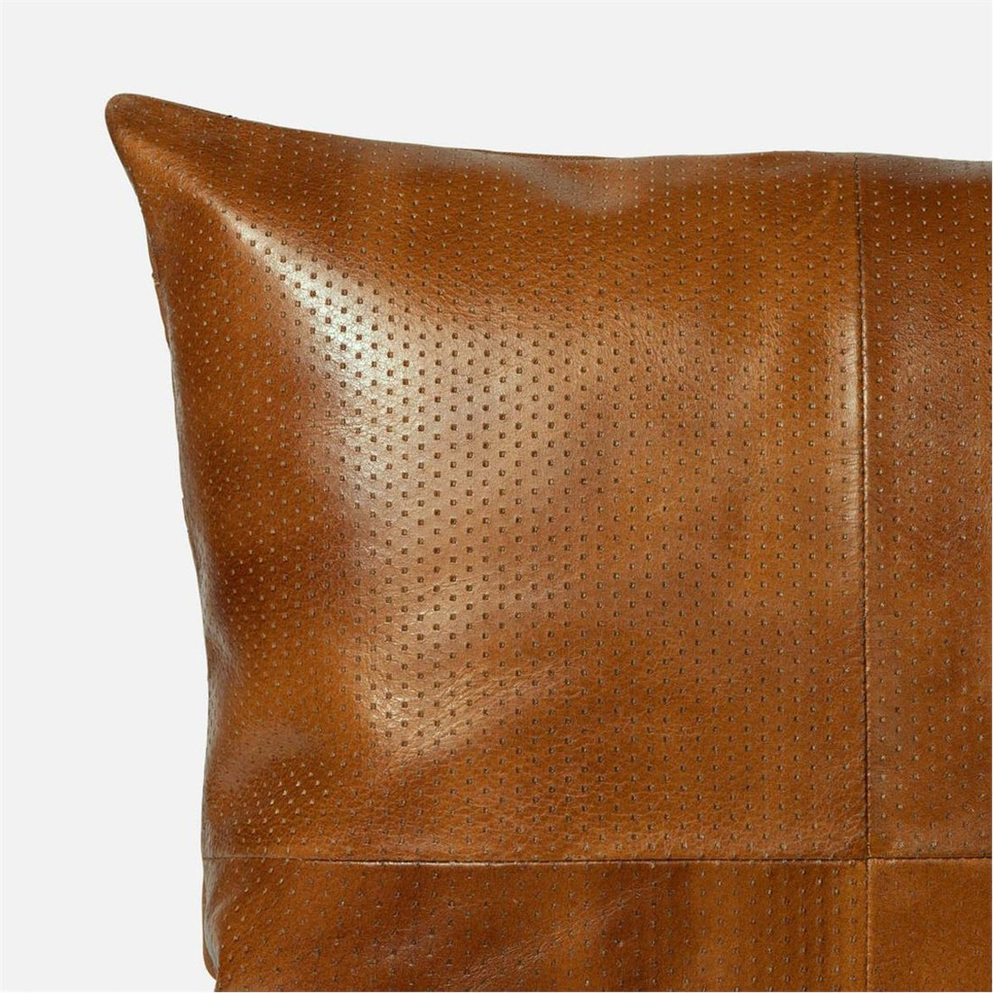 Made Goods Kody Pillows in Perforated Leather, Set of 2