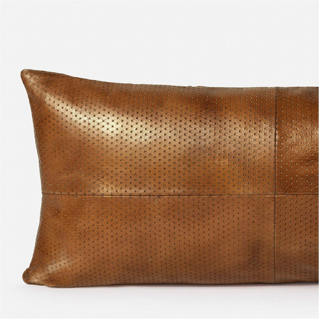 Made Goods Kody Perforated Full-Grain Leather Pillows, Set of 2