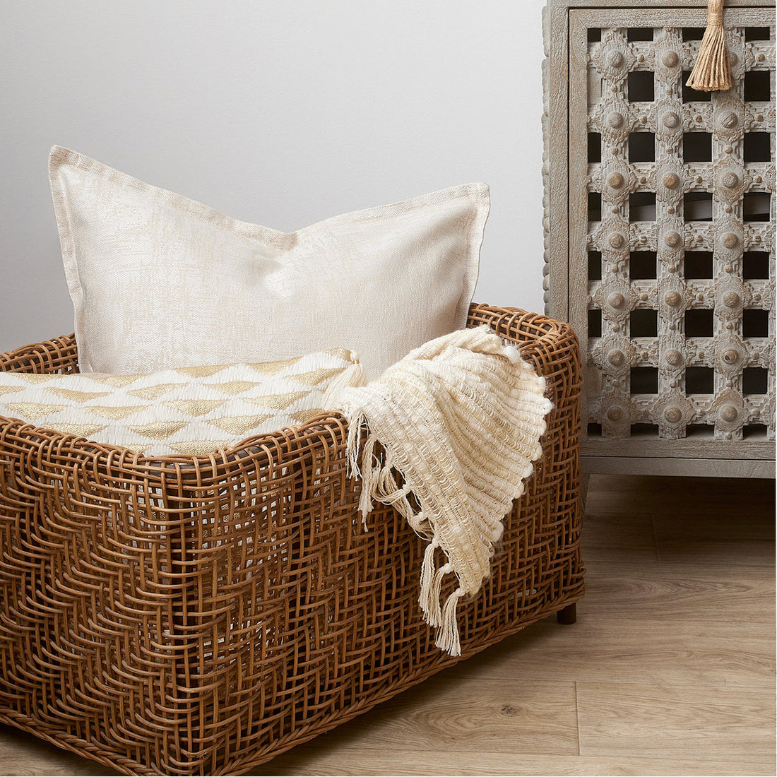 Made Goods Lexandra Woven Wicker Basket, 2-Piece Set