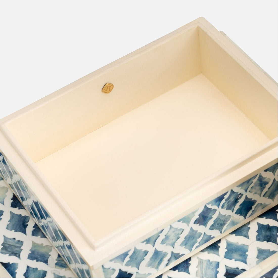 Made Goods Malik Patterned Bone Box, 2-Piece Set