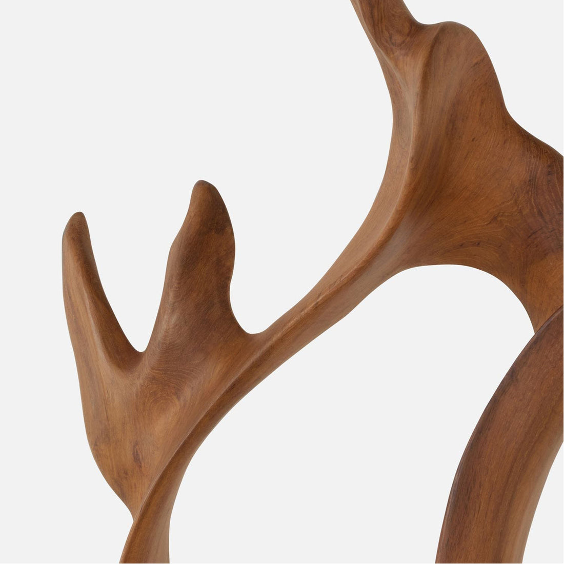 Made Goods Marcianus Natural Teak 24-Inch Sculpture on Metal Base