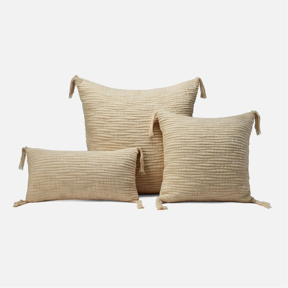 Made Goods Margalo Wool Blend Tassel Pillows, Set of 2