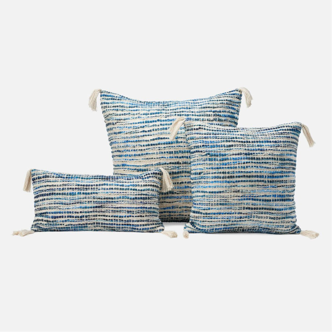 Made Goods Margalo Wool Blend Tassel Pillows, Set of 2