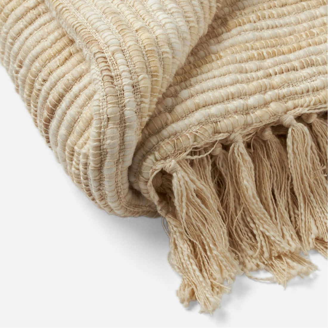 Made Goods Margalo Wool Blend Tassel Throw