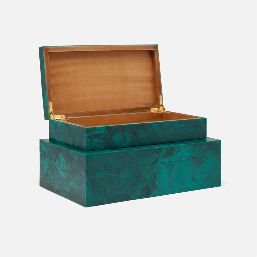 Made Goods Maverick Swirled Resin Box, 2-Piece Set