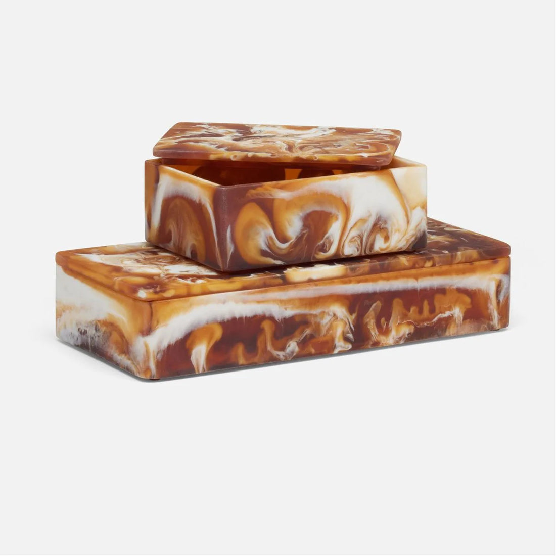 Made Goods Osias Swirled Resin Box, 2-Piece Set