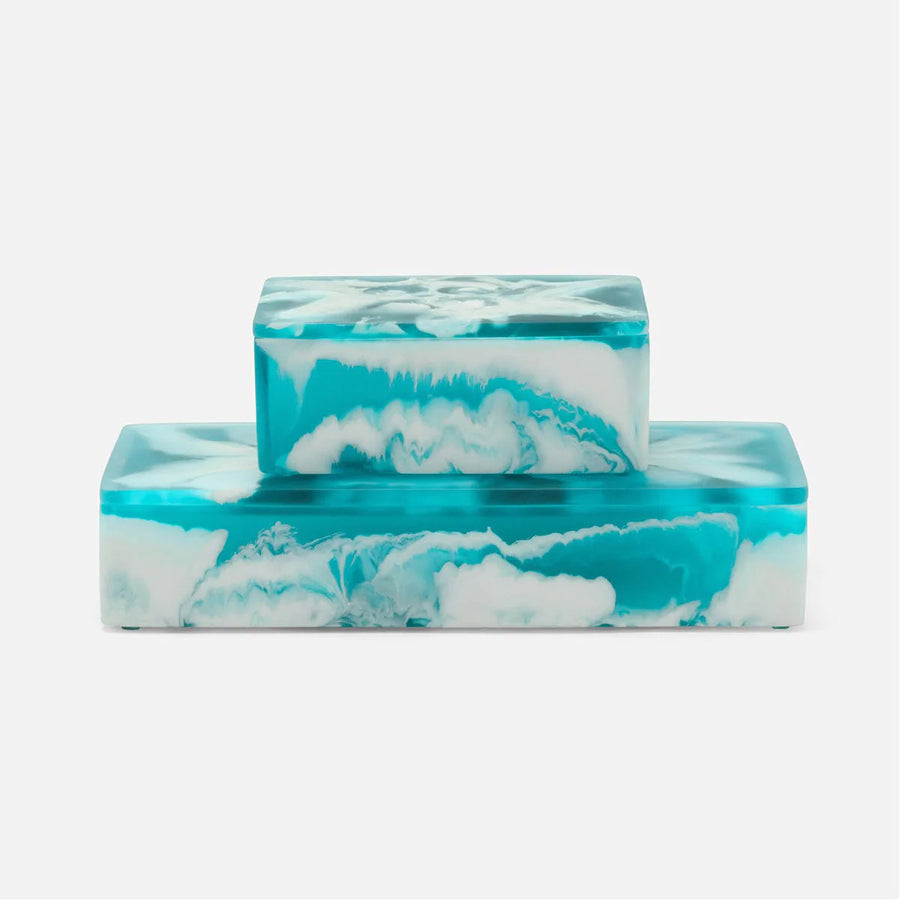 Made Goods Osias Swirled Resin Box, 2-Piece Set