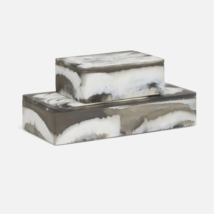 Made Goods Osias Swirled Resin Box, 2-Piece Set