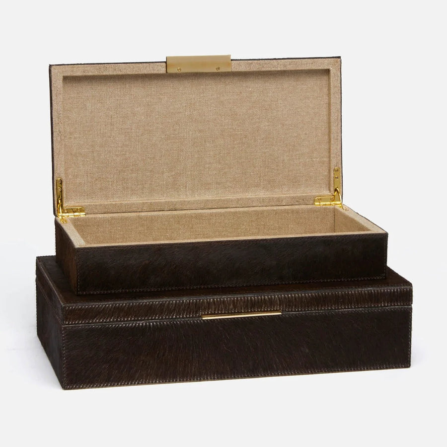 Made Goods Ralston Hair-On-Hide Box, 2-Piece Set