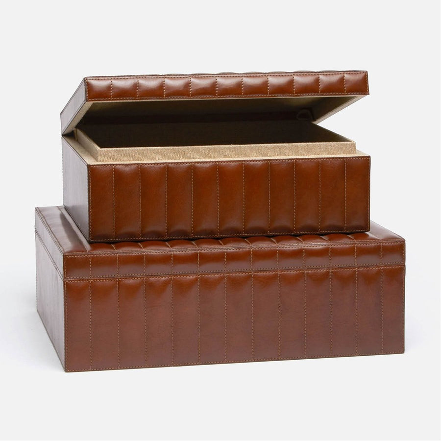 Made Goods Rayford Quilted Leather Box, 2-Piece Set