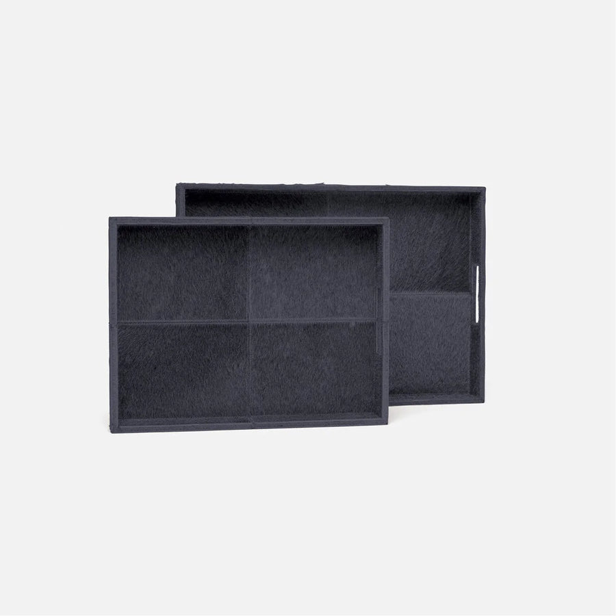 Made Goods Renard Hair-On-Hide Tray, 2-Piece Set