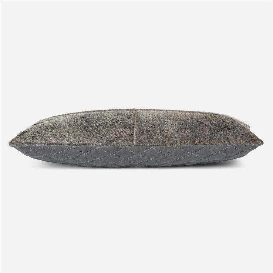 Made Goods Roger Patched Gray Cowhide Pillows, Set of 2