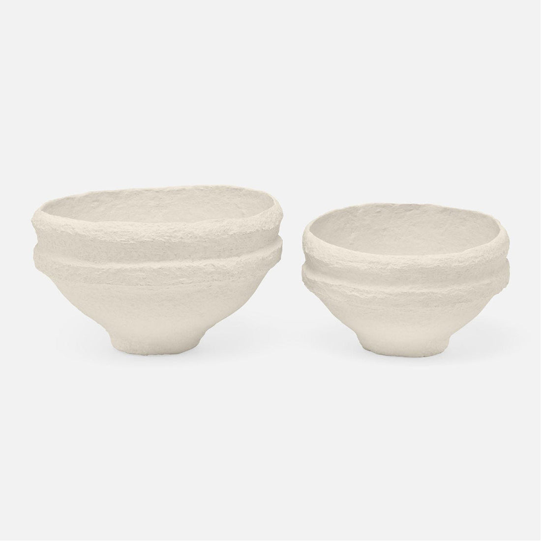 Made Goods Tadeo Paper Mache Footed Bowls, 2-Piece Set