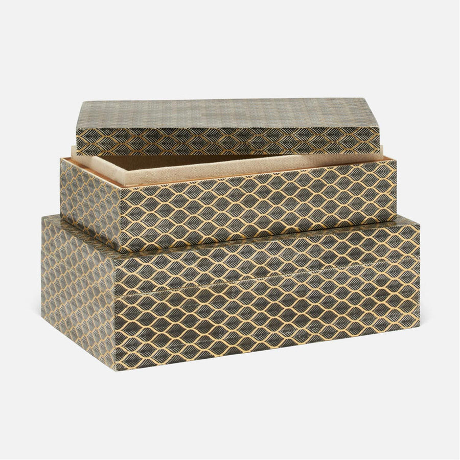 Made Goods Zakiah Lacquered Box, 2-Piece Set