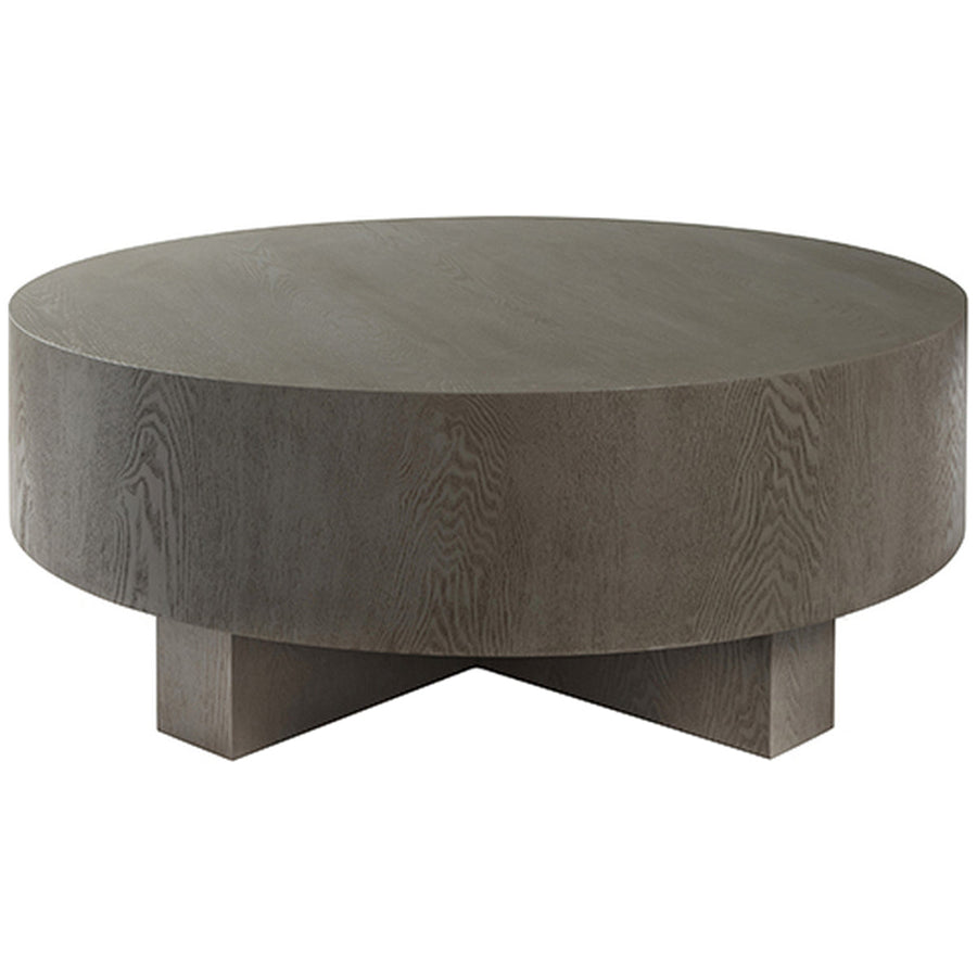 Worlds Away Thick Top Coffee Table with Cross Base