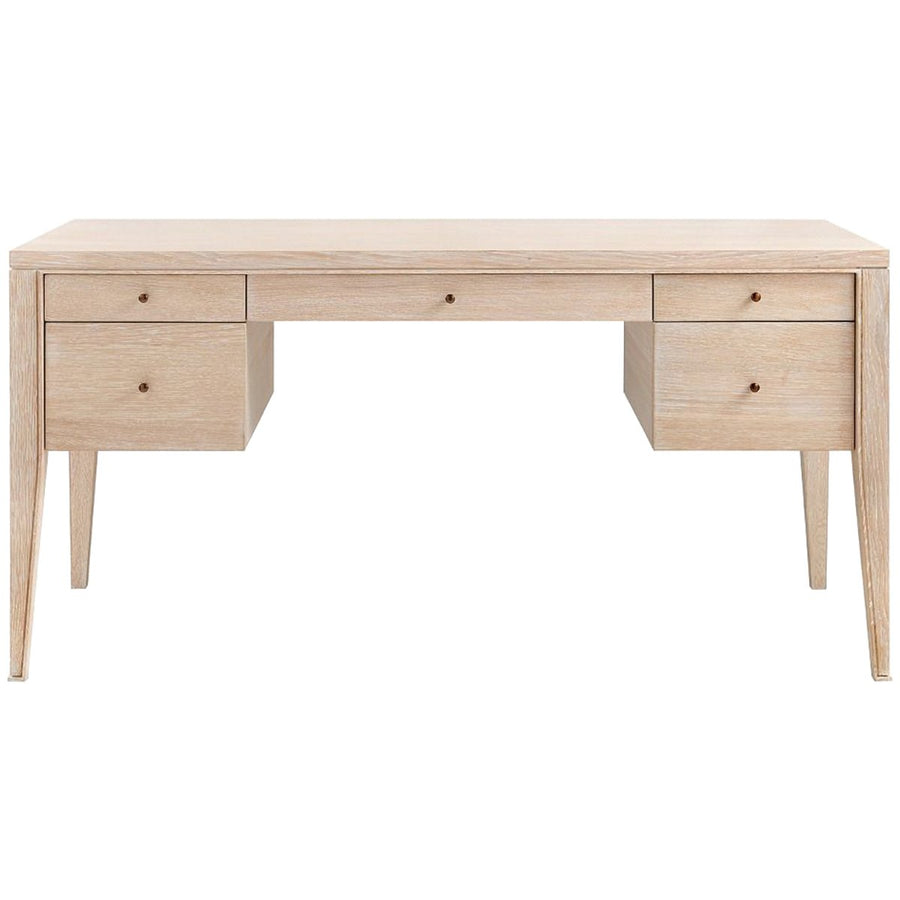 Villa & House Paola Desk, Bleached Cerused Oak