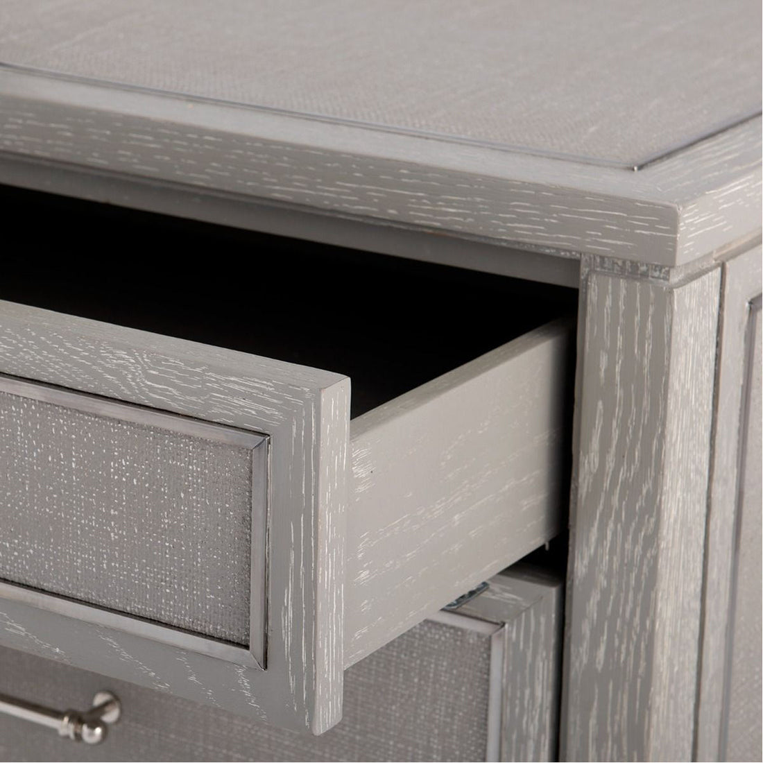 Villa & House Paulina 3-Drawer Side Table, Gray