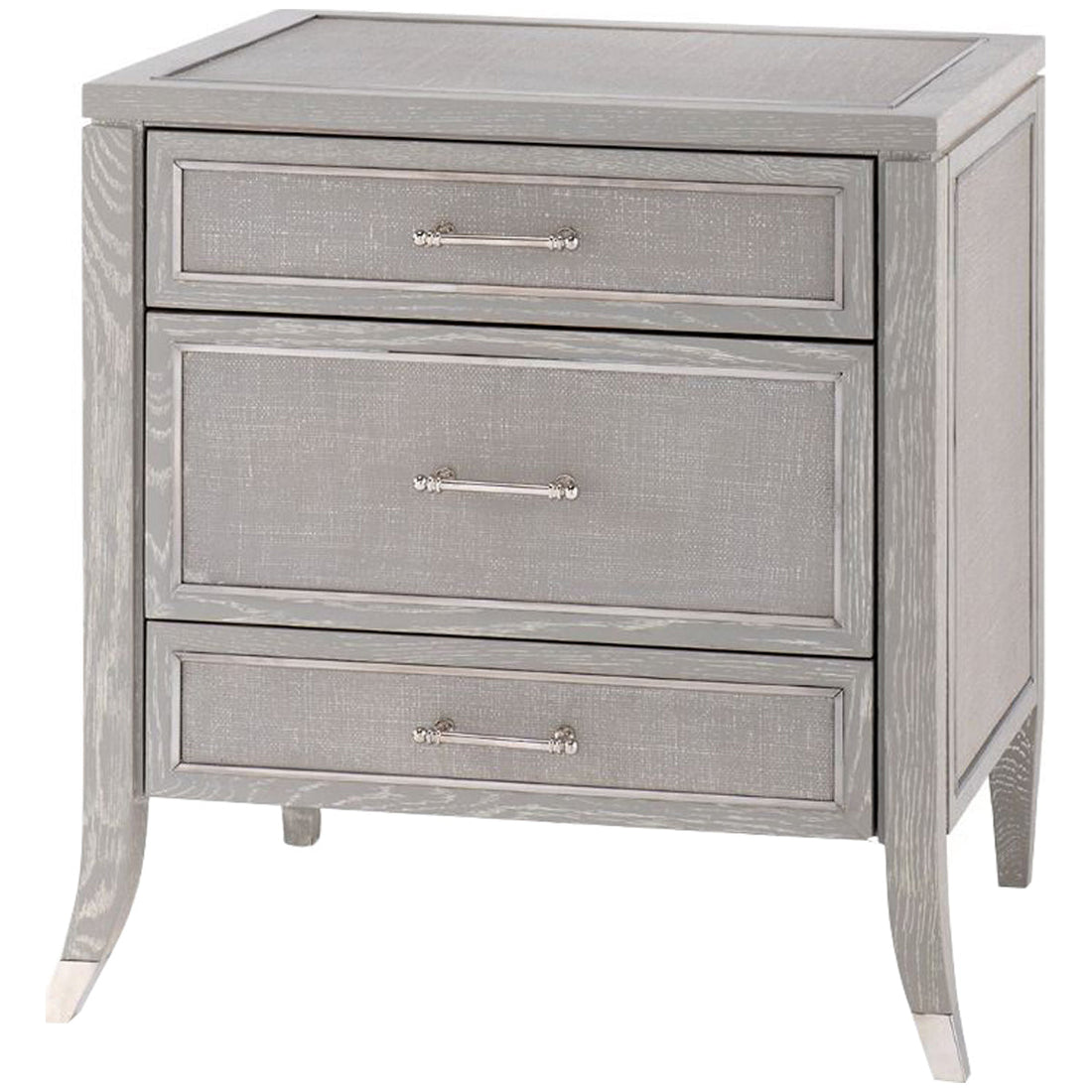 Villa & House Paulina 3-Drawer Side Table, Gray