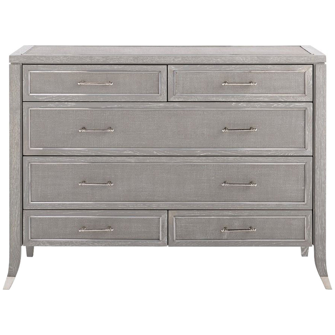 Villa & House Paulina Large 6-Drawer Dresser, Gray