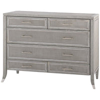 Villa & House Paulina Large 6-Drawer Dresser, Gray