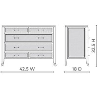 Villa & House Paulina Large 6-Drawer Chest - Natural