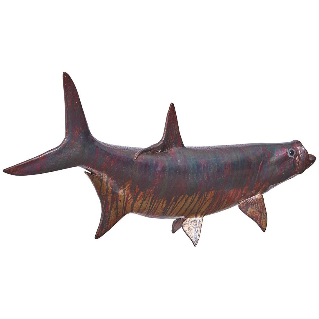 Phillips Collection Tarpon Fish Wall Sculpture, Copper Patina