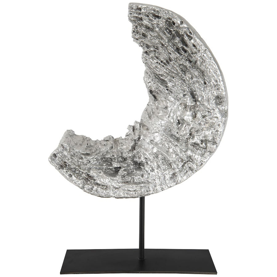 Phillips Collection Cast Eroded Wood Circle Sculpture on Stand