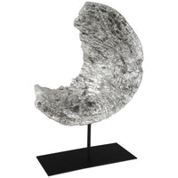 Phillips Collection Cast Eroded Wood Circle Sculpture on Stand