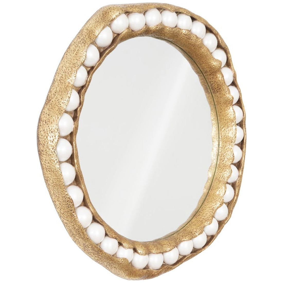 Phillips Collection Pearl Round Gold Mirror