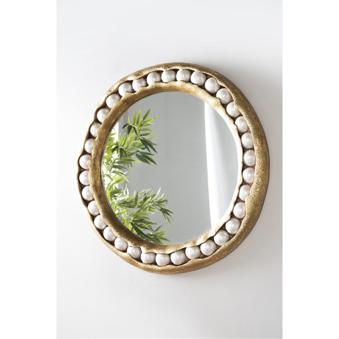 Phillips Collection Pearl Round Gold Mirror