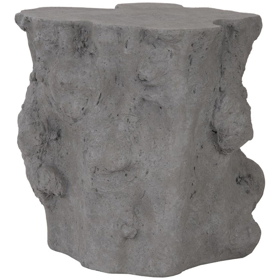 Phillips Collection Log Outdoor Side Table, Charcoal Stone