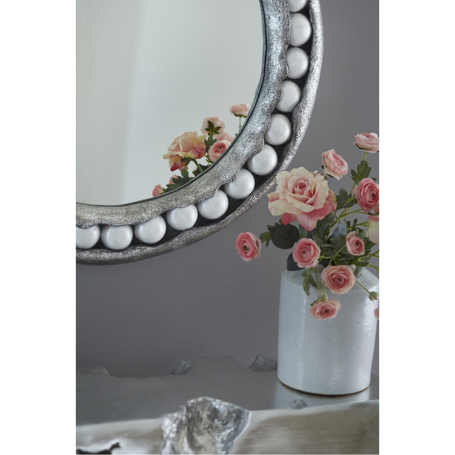 Phillips Collection Pearl Round Silver Mirror