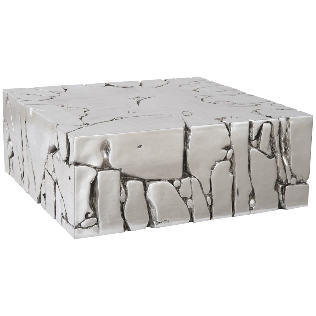 Phillips Collection Chunk Square Silver Coffee Table