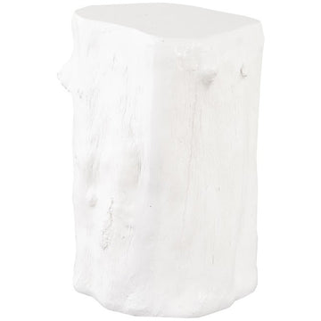 Phillips Collection Log Small White Stool