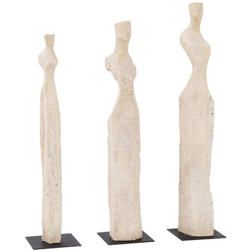 Phillips Collection Cast Woman Sculpture, 3-Piece Set