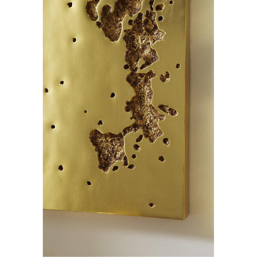 Phillips Collection Splotch Rectangle Gold Wall Art, Freeform