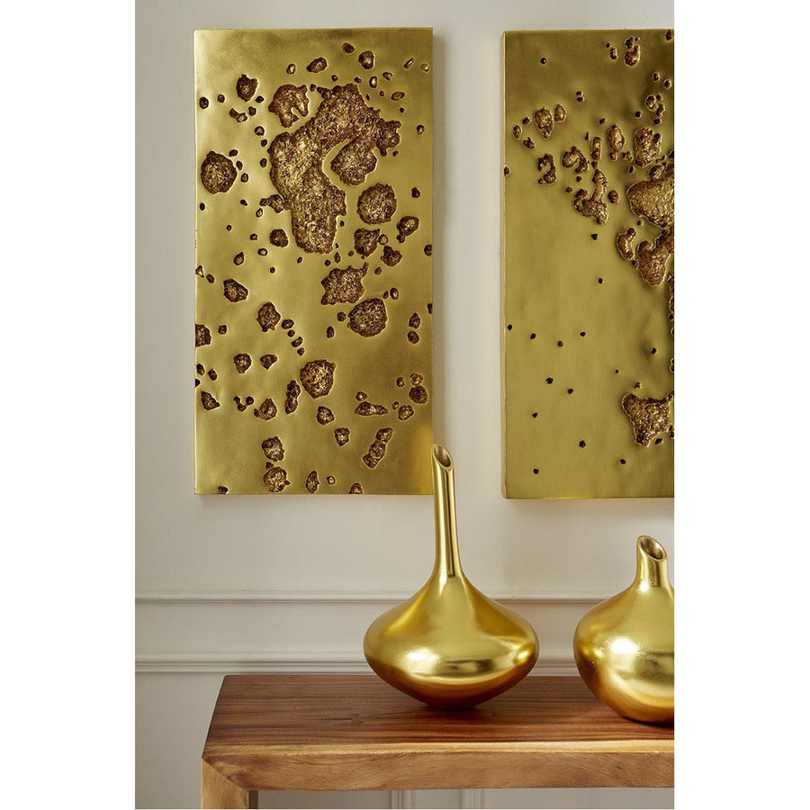 Phillips Collection Splotch Rectangle Gold Wall Art, Freeform