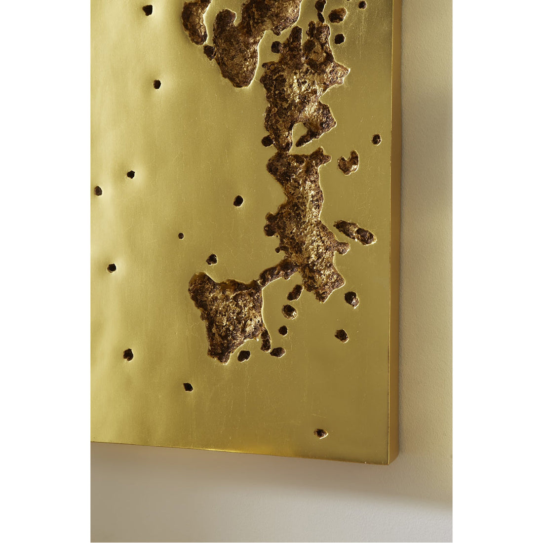 Phillips Collection Splotch Rectangle Gold Wall Art