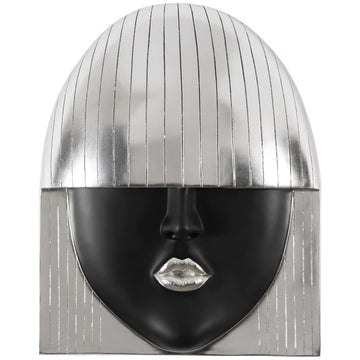 Phillips Collection Fashion Faces Kiss Black and Silver Wall Art