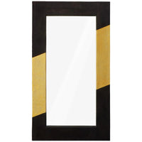 Phillips Collection Scorched Black and Gold Mirror