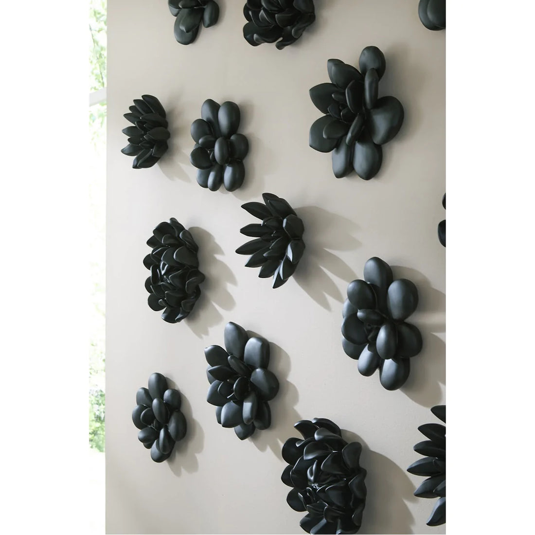 Phillips Collection Laui Smooth Black Succulent Wall Art