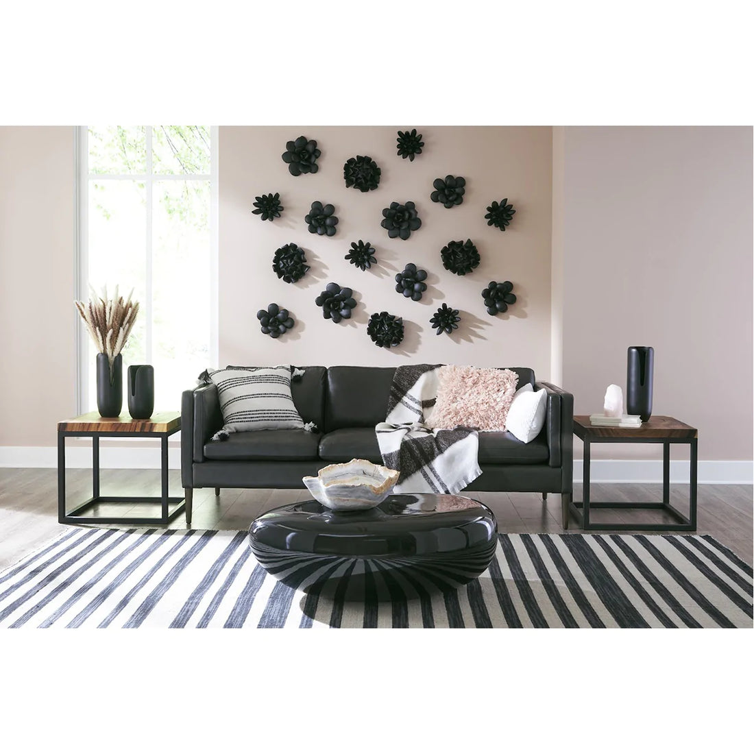 Phillips Collection Laui Smooth Black Succulent Wall Art